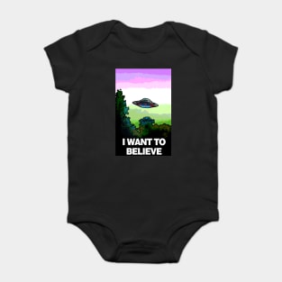 I WANT TO BELIEVE in GENDERQUEER Baby Bodysuit